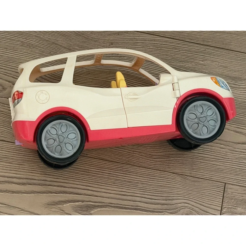 Fisher-Price Loving Family SUV Cream Pink Toy SUV 4 Door Car Seats B0011 works